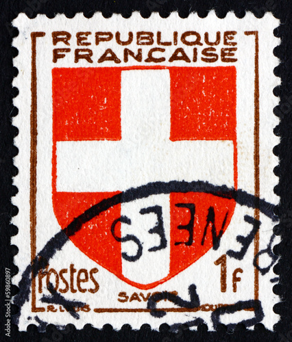 Postage stamp France 1949 Arms of Savoy