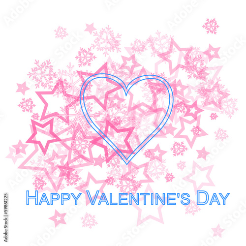 Pink Happy Valentine’s Day Card with heart