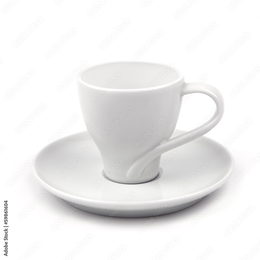 cup with saucer on the white cup with saucer on the white