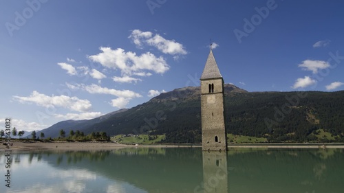 timelapse - Reschensee, Reschen, rescia