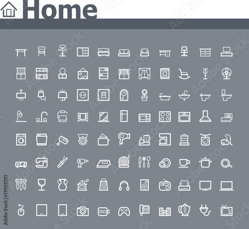 Home related icon set