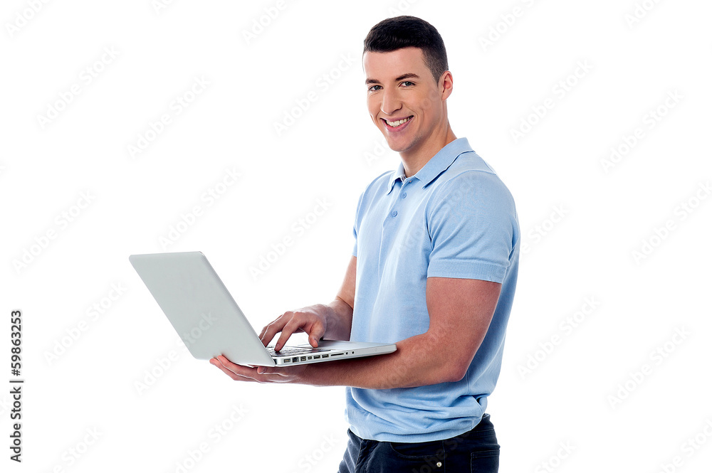 Man working on his laptop Man working on his laptop