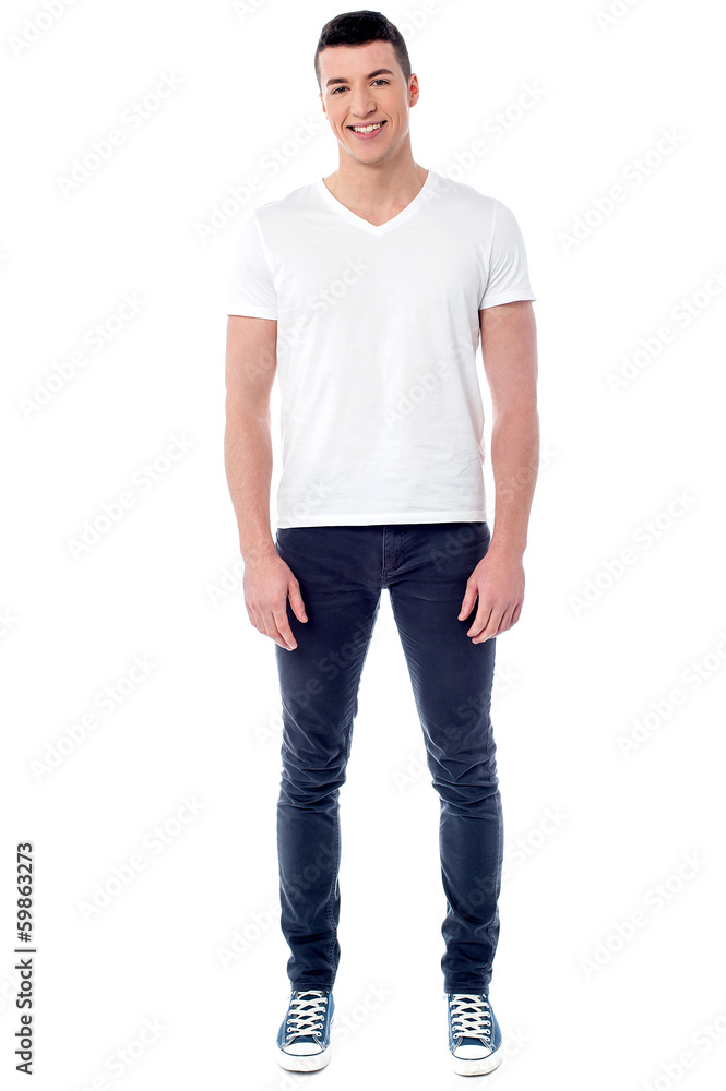 Full length image of young smart guy Full length image of young smart guy