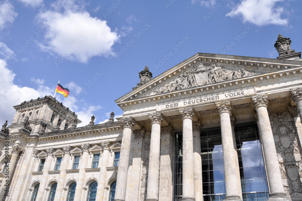 The Reichstag building in Berlin: German parliament
