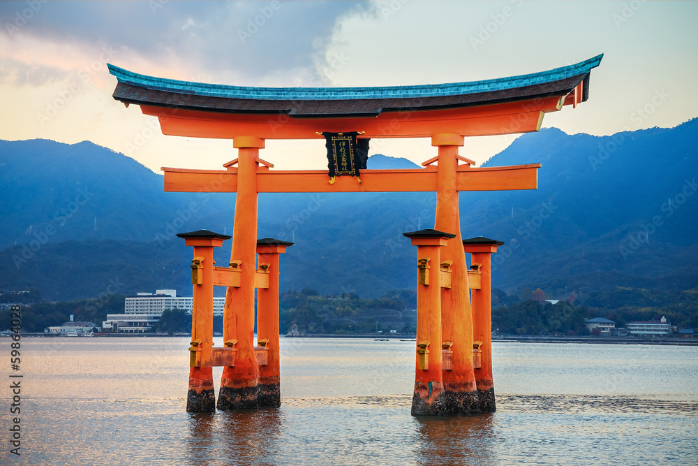 Great floating gate (O-Torii) at Miyajima Great floating gate (O-Torii) at Miyajima