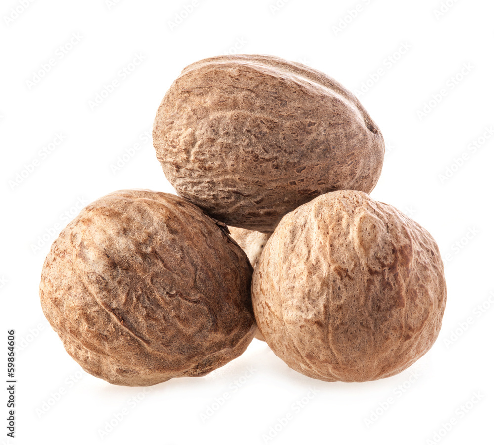 Nutmeg Isolated on white background Nutmeg Isolated on white background