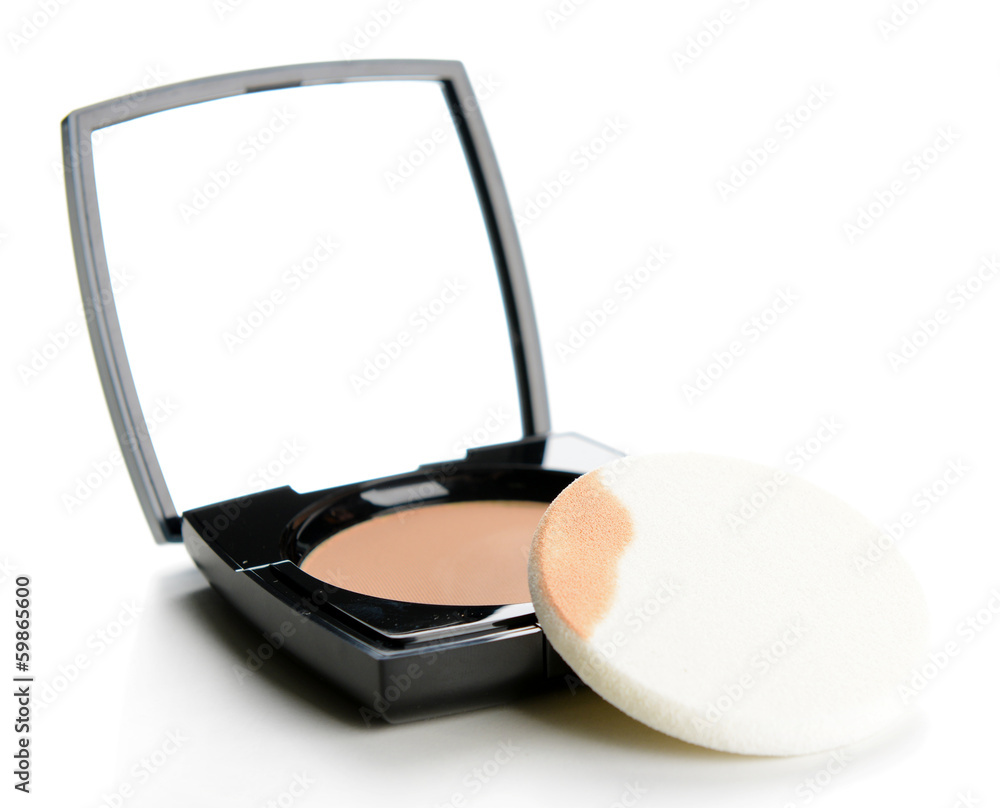 Face powder isolated on the white Face powder isolated on the white