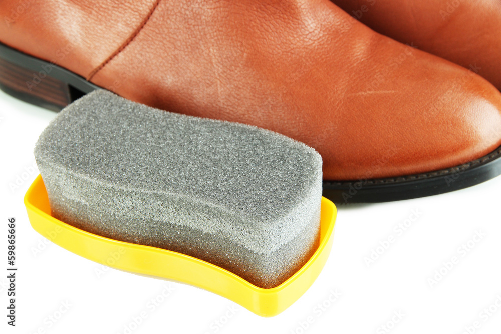 Shoe Polishing close up