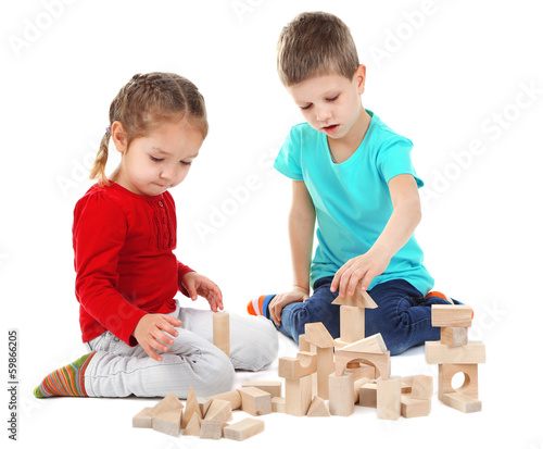 Little children isolated on...