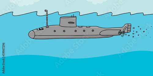 Submarine Cartoon