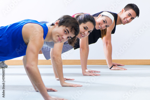 young people in the gym