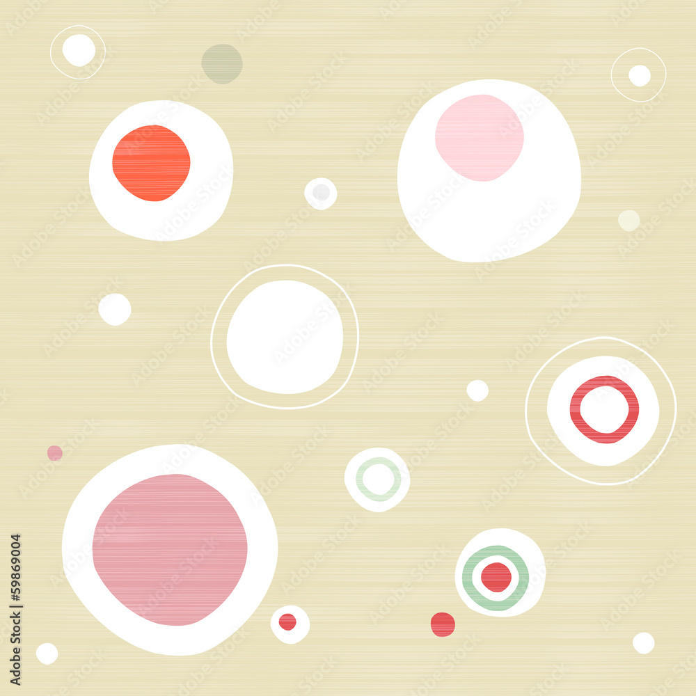 Abstract Retro Textile Circle Background