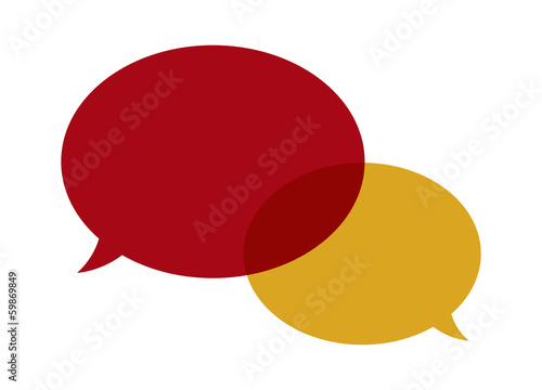 The pair of speech bubbles