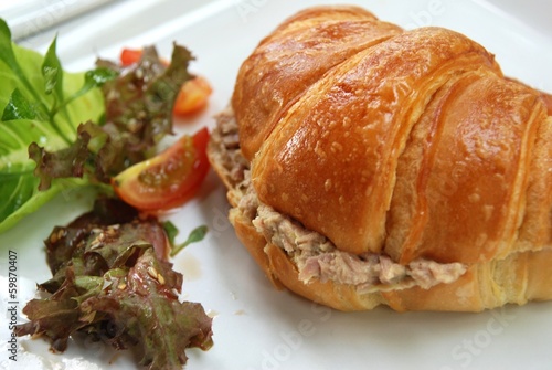 tuna croissant sandwich