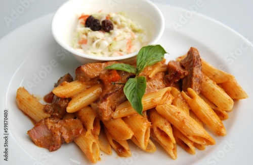 penne red spicy curry sauce