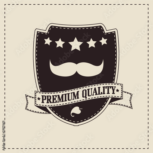 Vintage retro hipster mustache, vector