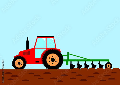 Tractor on field