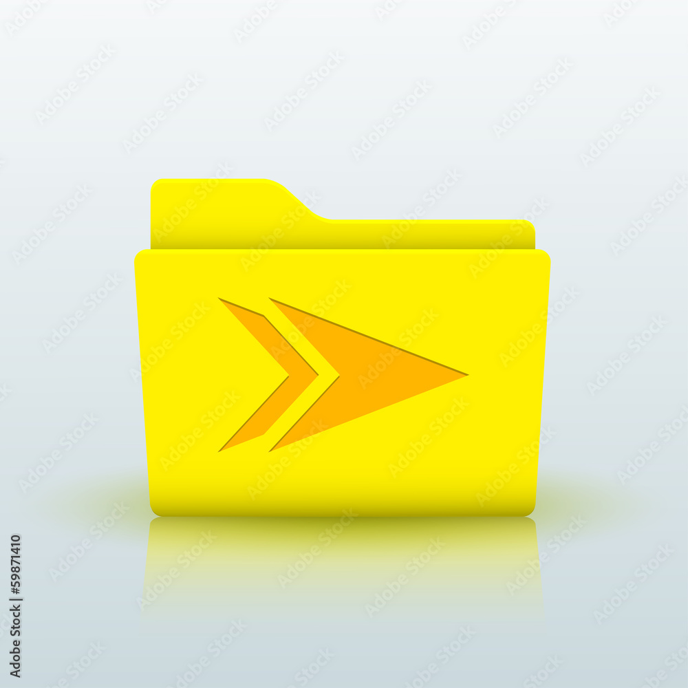Vector yellow folder on blue background. Eps10 Vector yellow folder on blue background. Eps10