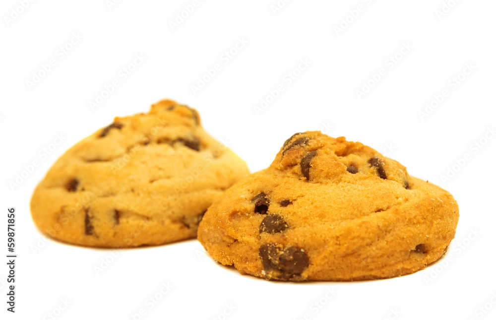 cookies with chocolate isolated