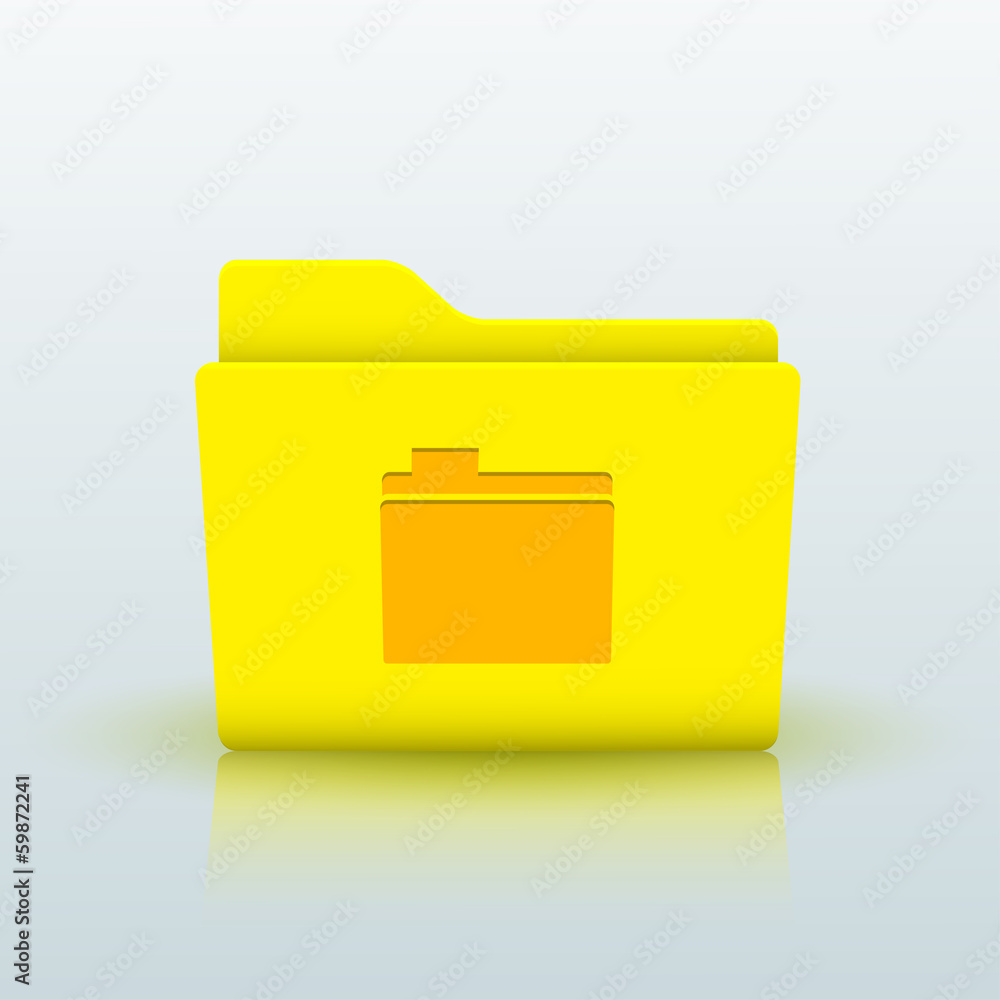 Vector yellow folder on blue background. Eps10 Vector yellow folder on blue background. Eps10