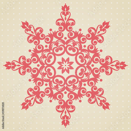 Vector baroque ornament in Victorian style. Element for design.