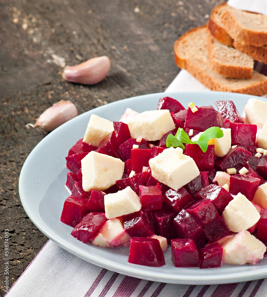 Beetroot salad with feta and olive oil Beetroot salad with feta and olive oil