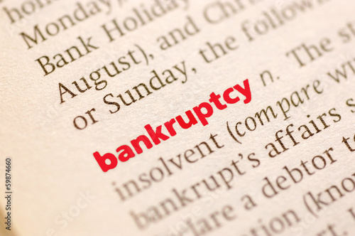 Definition of  bankruptcy photo