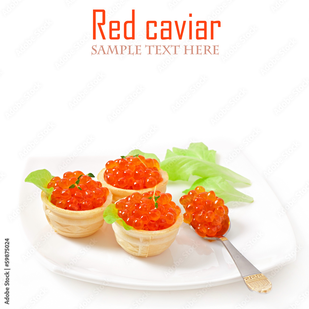 Tartlets with red caviar Tartlets with red caviar