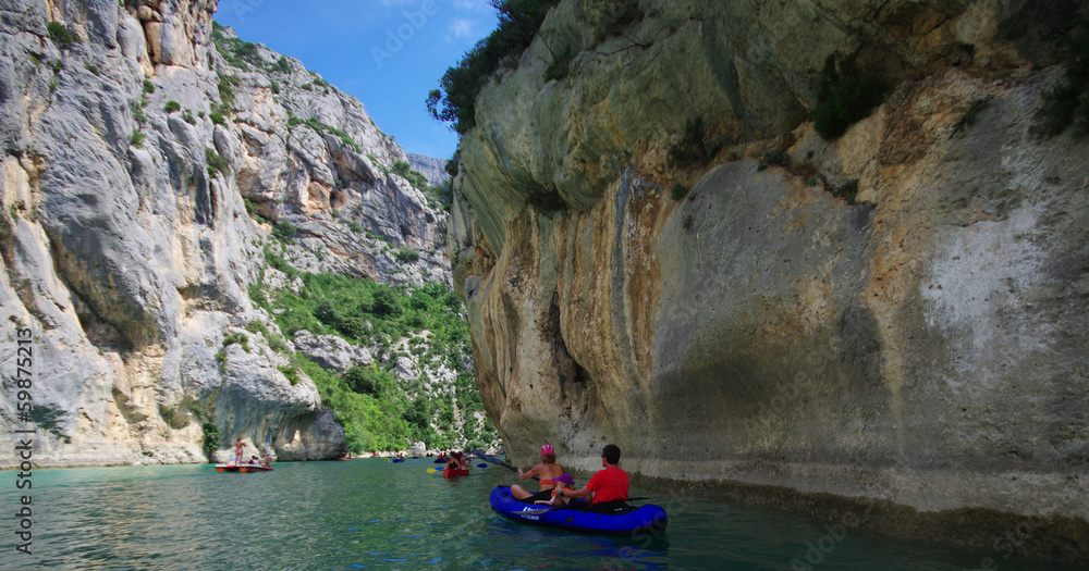 Fototapeta premium navigation dans les gorges du verdon