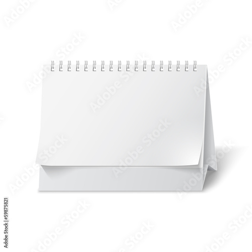 Blank paper desk calendar