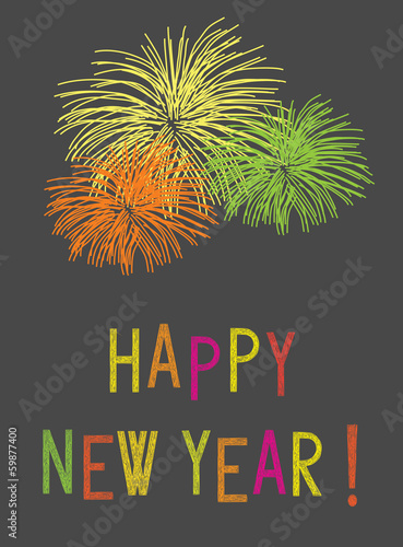 happy new year drawing