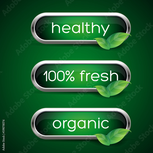 Ecology, organic icon set. Eco-icons