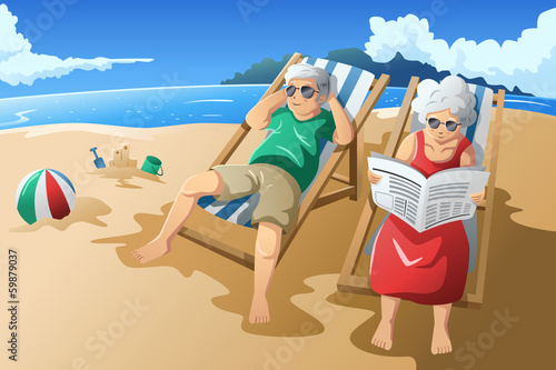 Senior couple enjoying their retirement
