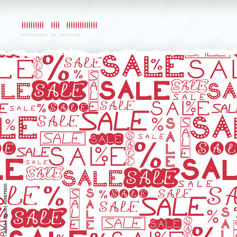 vector sale text seamless pattern horizontal torn frame vector sale text seamless pattern horizontal torn frame