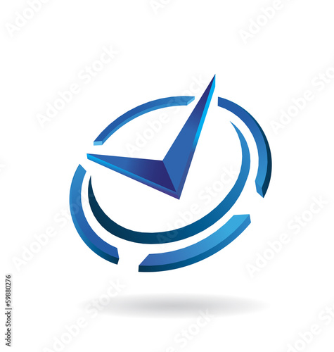 Vector Logo Clock Time Icon