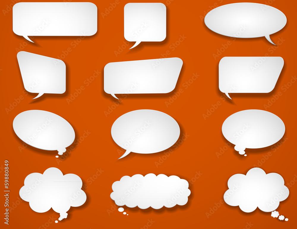 Paper chat elements Paper chat elements