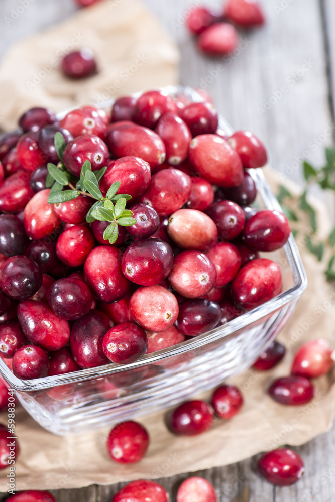 Portion of fresh Cranberries Portion of fresh Cranberries