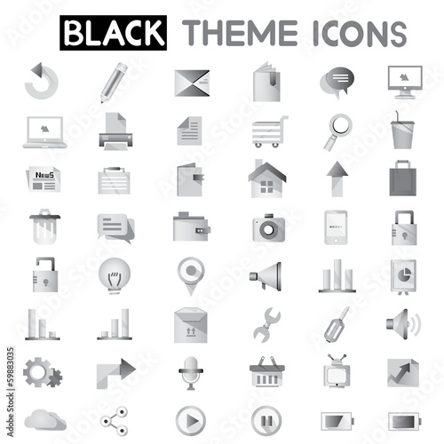 web apps, internet icons, black icons