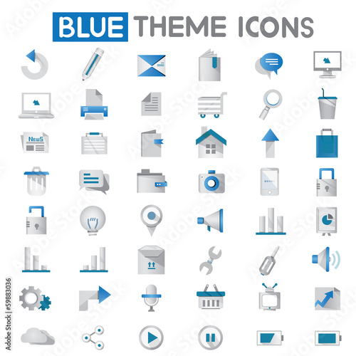 web apps, internet icons, blue icons