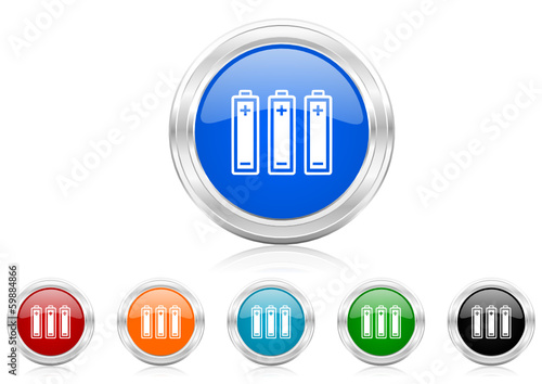 battery icon vector set