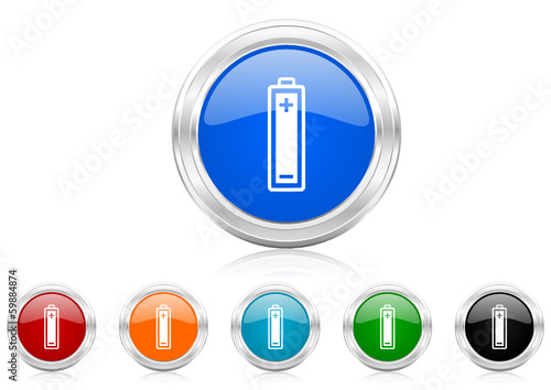 battery icon vector set