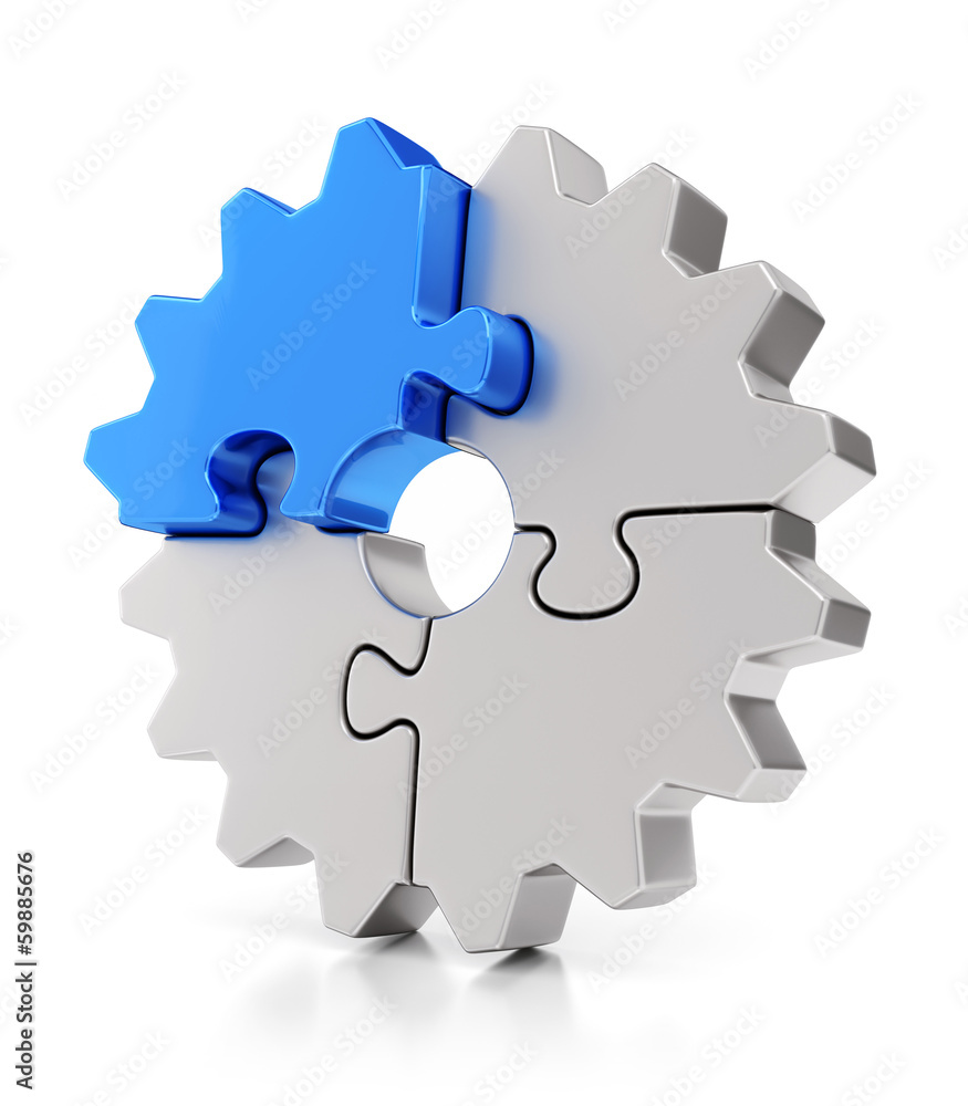 Puzzle gears. Teamwork concept. Puzzle gears. Teamwork concept.