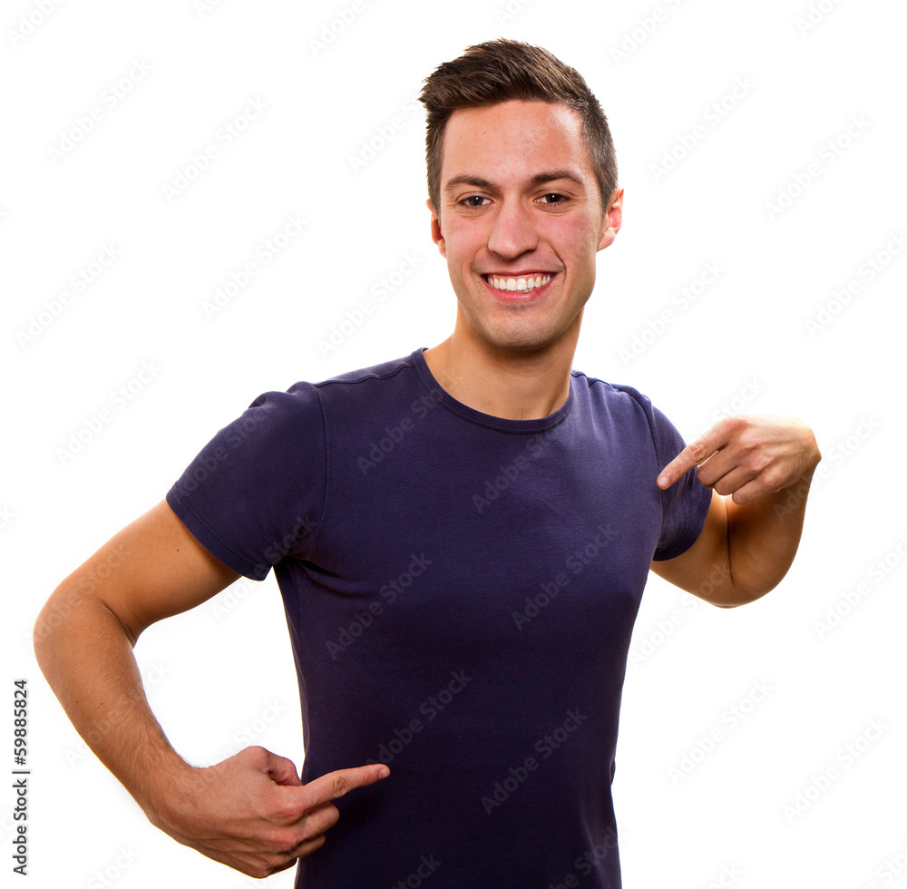 portrait of happy handsome young man isolated portrait of happy handsome young man isolated