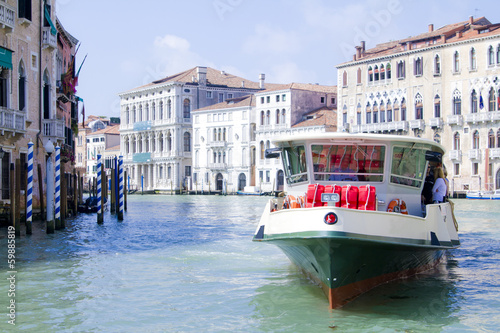 Vaporetto in Venice Canal photo