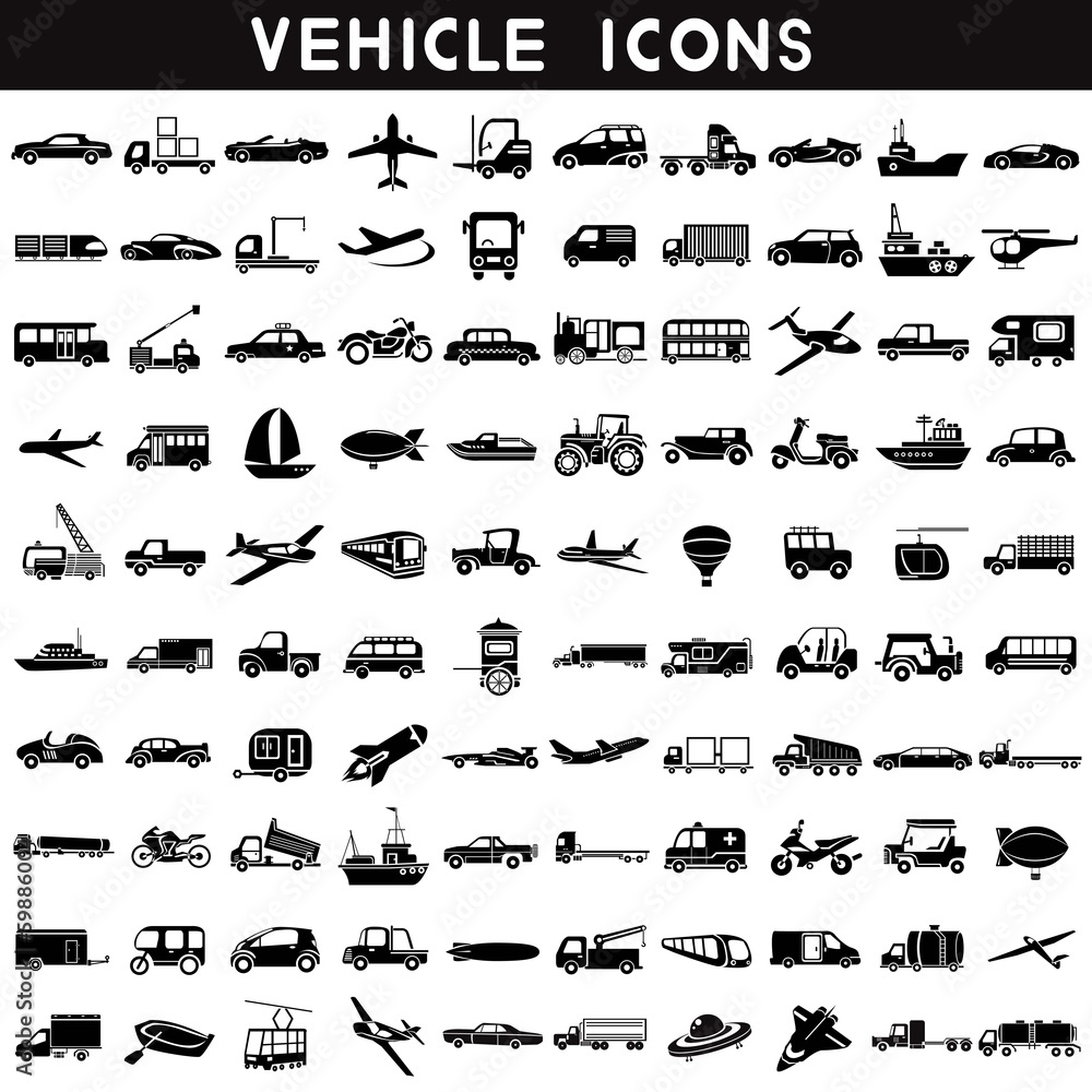 vehicle icons, transportation icons set, car set vehicle icons, transportation icons set, car set
