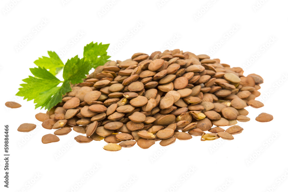Isolated lentils Isolated lentils