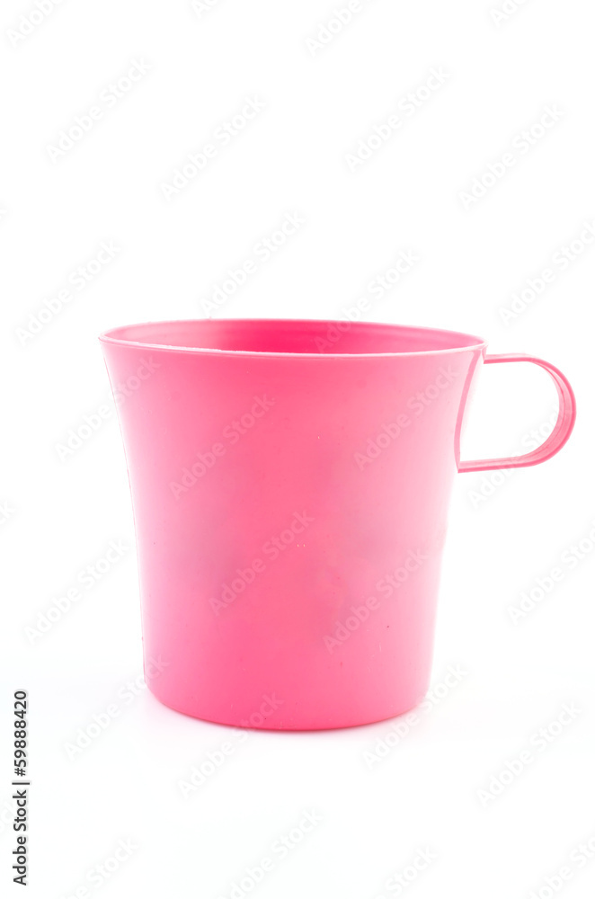Color plastic cup on isolated white background Color plastic cup on isolated white background