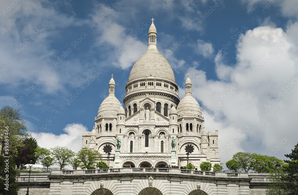 Sacred Heart of Jesus, Montmartre hills, Paris, France