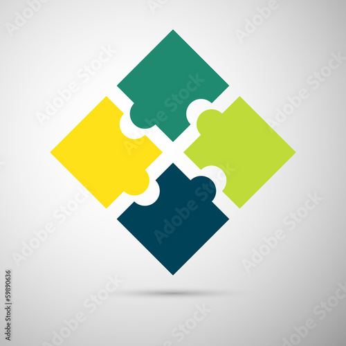 color puzzle infographic