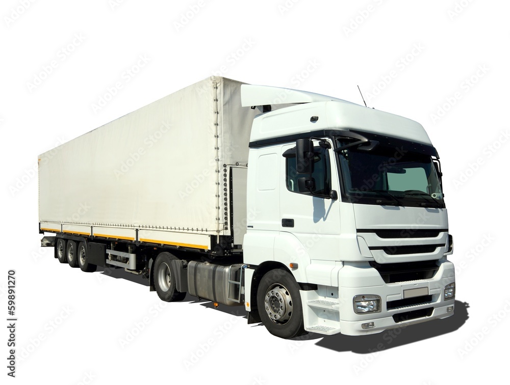 Isolated Cargo Truck